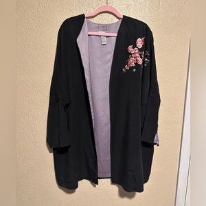 Soft‎ Surroundings Kimono Jacket Embroidered Size Large